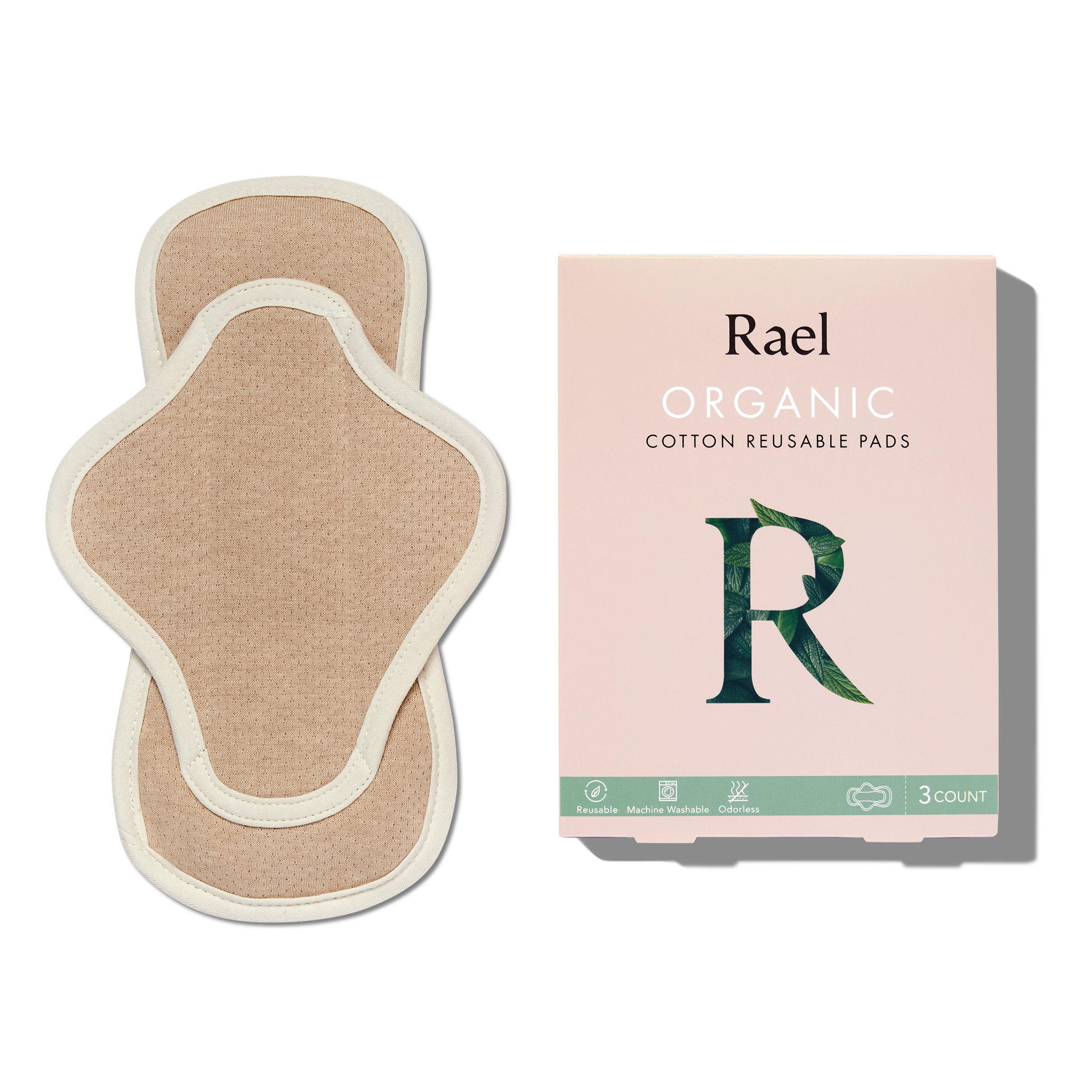 Organic Cotton Reusable Menstrual Pads - 3 Count Q1