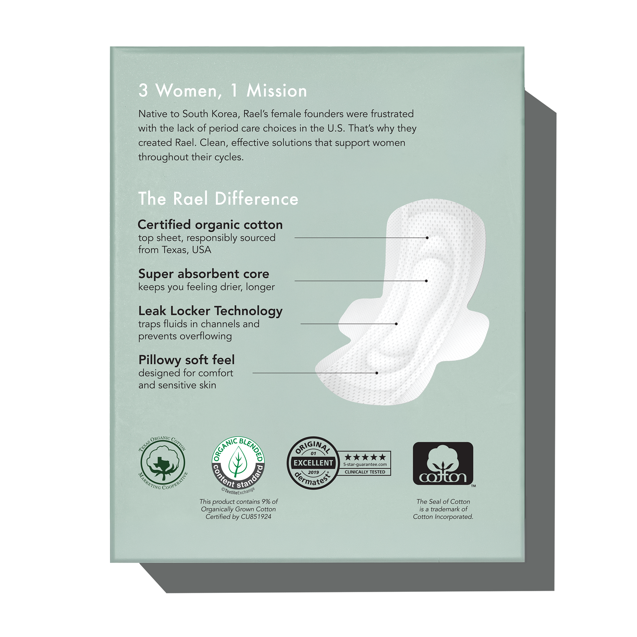 Petite Organic Cotton Cover Pads With Wings V8