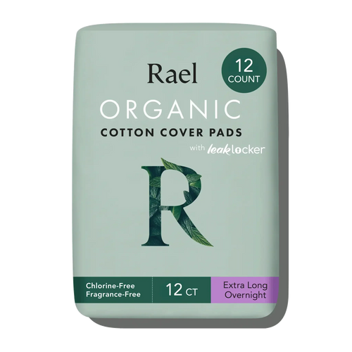 Extra Long Overnight Organic Cotton Cover Pads With Wings C0