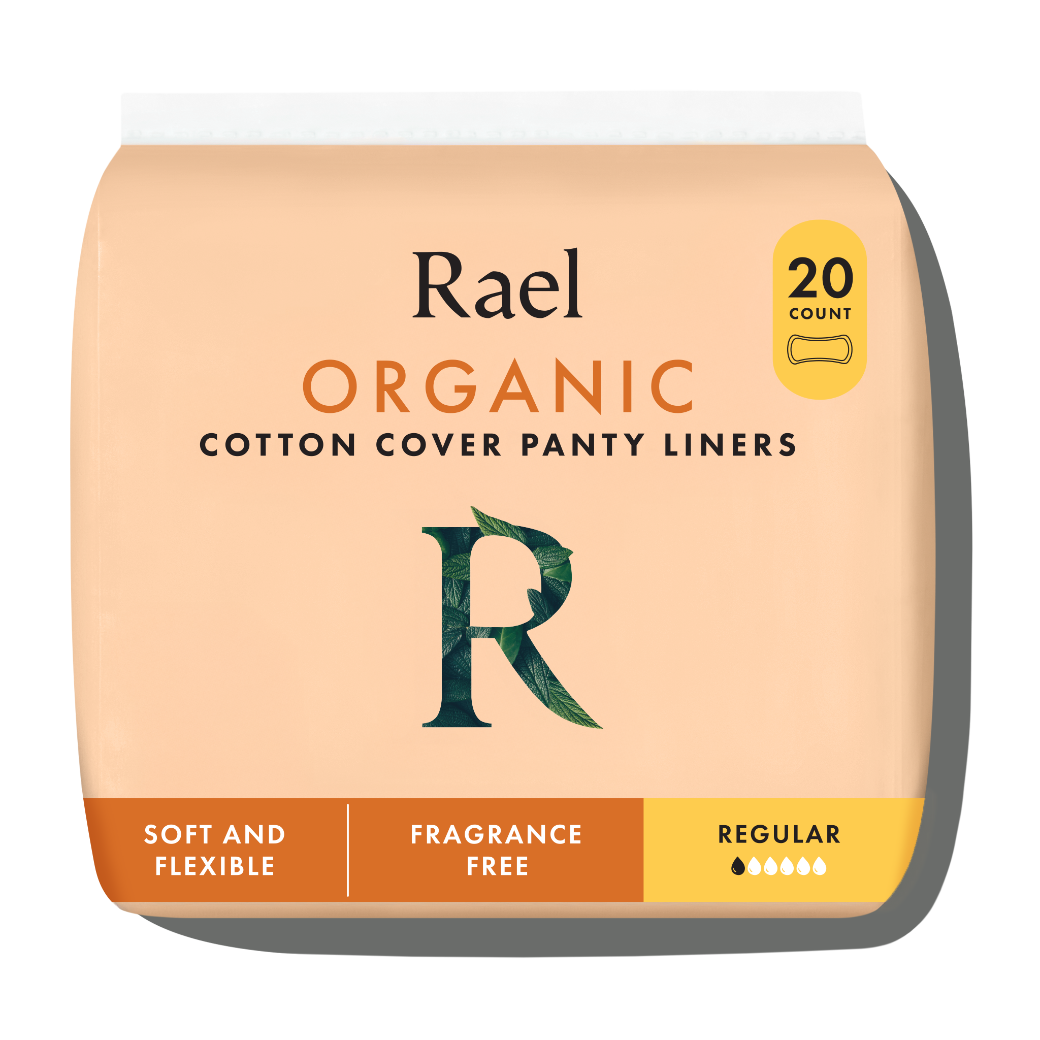 Regular Unscented Panty Liners Made With Organic Cotton H0