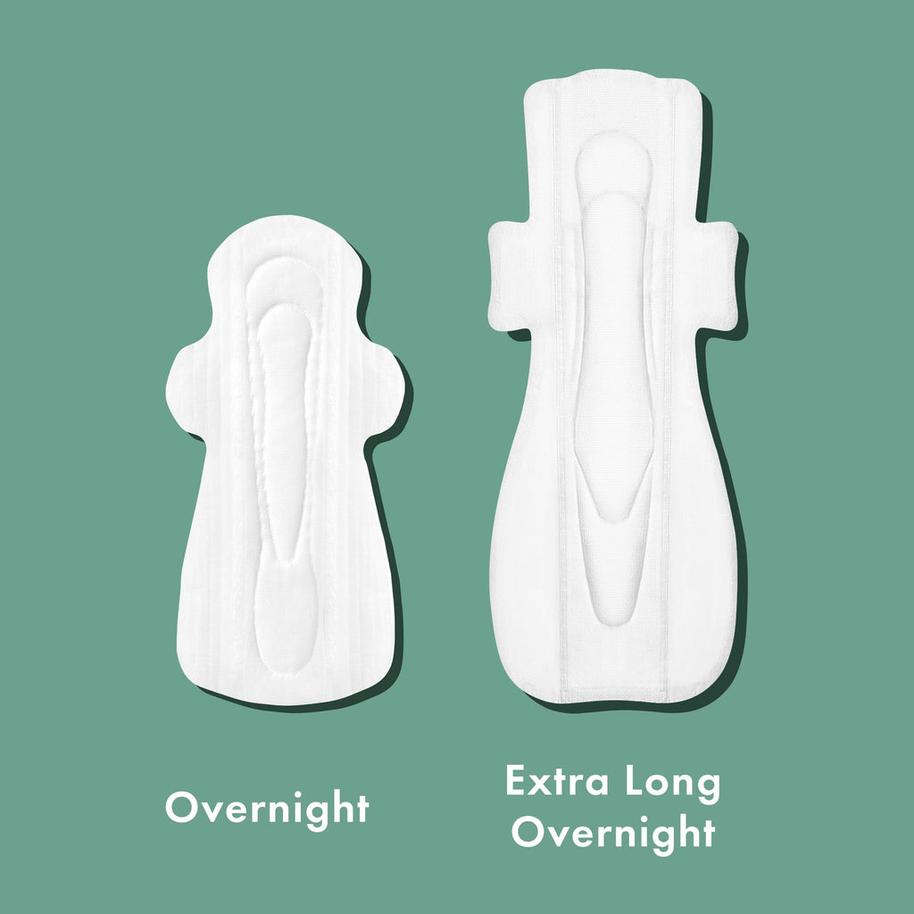 Extra Long Overnight Organic Cotton Cover Pads With Wings C0