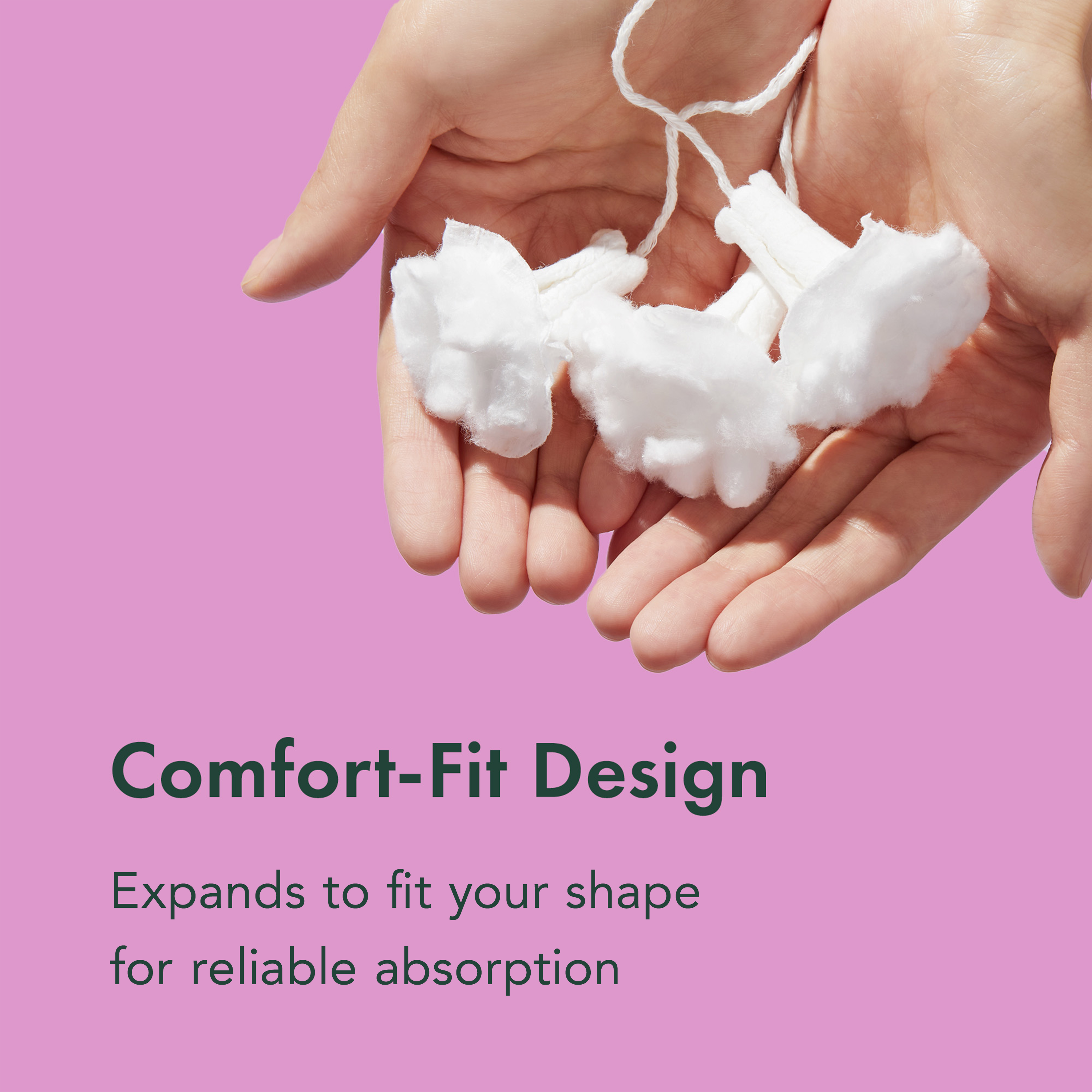 Super Slim Applicator Tampons Made With Organic Cotton X6