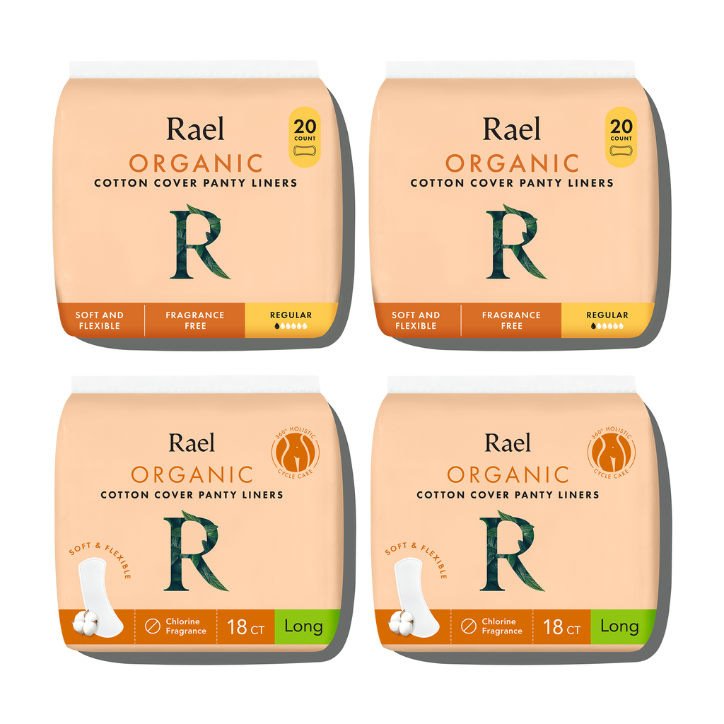Regular + Long Bundle Unscented Panty Liners Made With Organic Cotton B2