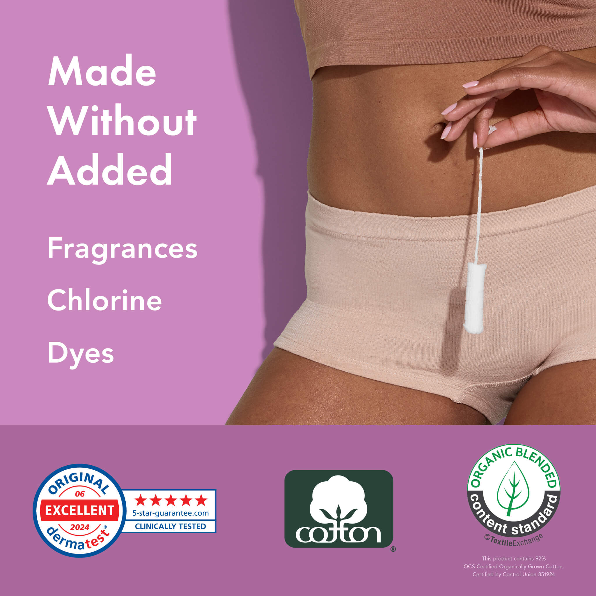 Regular Slim Applicator Tampons Made With Organic Cotton V1